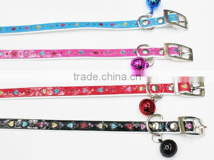 Fashion Printed Colorful Pet Dog Cat Collar With Bell