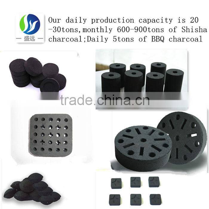100pc/box instant light 33mm Al Fakher quality briquette shisha charcoal with A shape