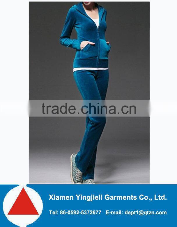 women sexy slim fit velvet clothing set