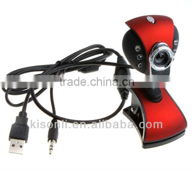 High Quality Free Driver And Software Usb Webcam, 2.0 m pixel usb 6 led webcam mic camera drivers