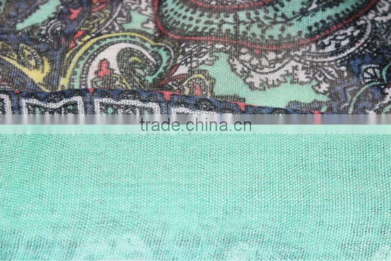 classic paisley printed scarf for women