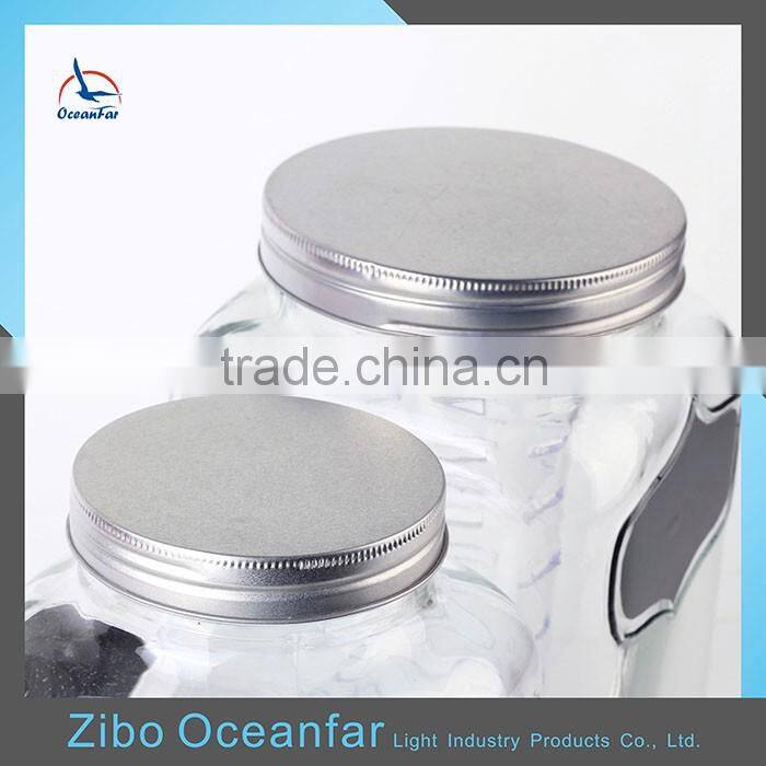 Eco-friendly Glass Wine Dispenser Clear Glass Beverage Dispenser Jar Square Juice Jars With Tap