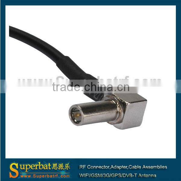 BNC jumper cable BNC female bulkhead with O-ring to MS-147 male right angle