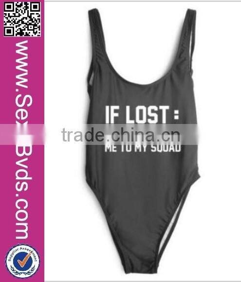 One Pice Brazilian Letters Bikini Manufacturer For Mature Women