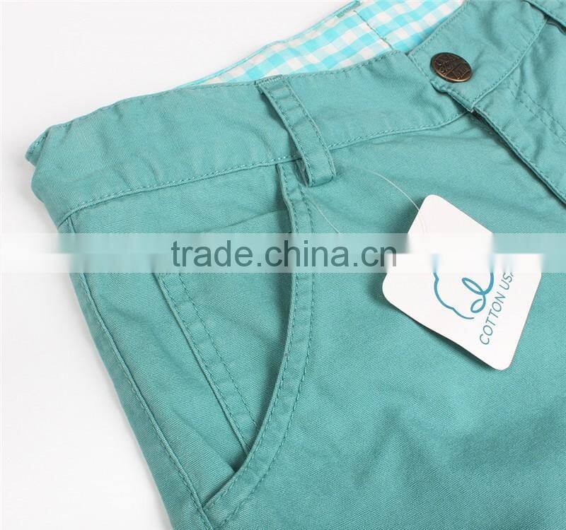 thick plain twill kids cotton cargo pants