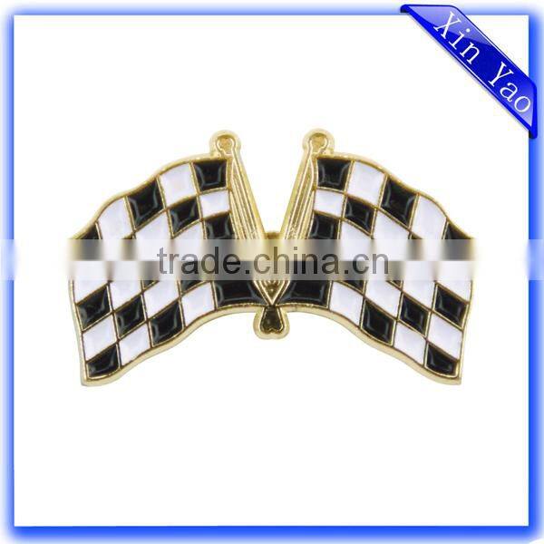 Cheap gold metal national flag pin badge Made in china