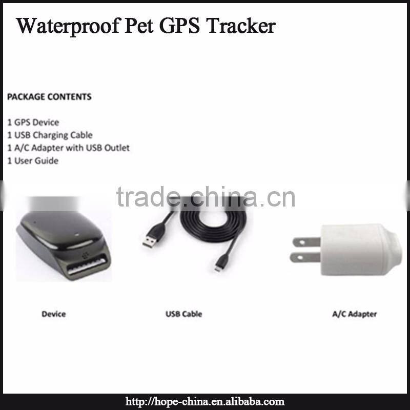 2016 hot New IP66 waterproof mini pet animal pet gps tracker/ mini pet gps tracking