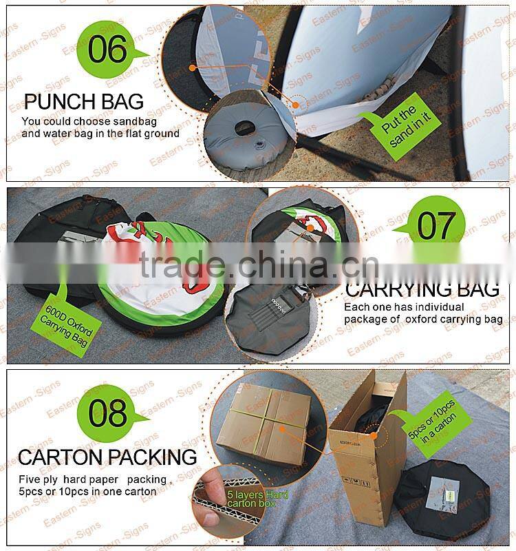 Portable Peach Skin Fabric Custom Advertising Pop Out Banner