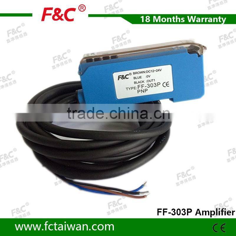 Three wires pnp/npn digital amplifier optical fiber sensors and amplifiers