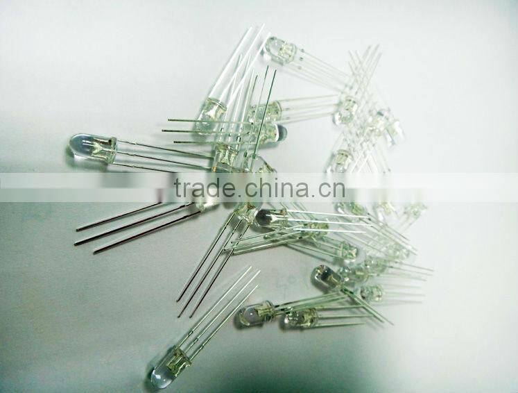 5mm clear red and blue bicolor LEDs; bicolor led diode