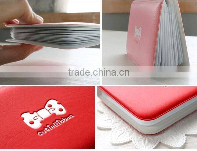 Lovely Business Credit Card Holder wallet PU Leather Strap Buckle Bank Card case pvc ID Card passport Holder Pocket purse Bag