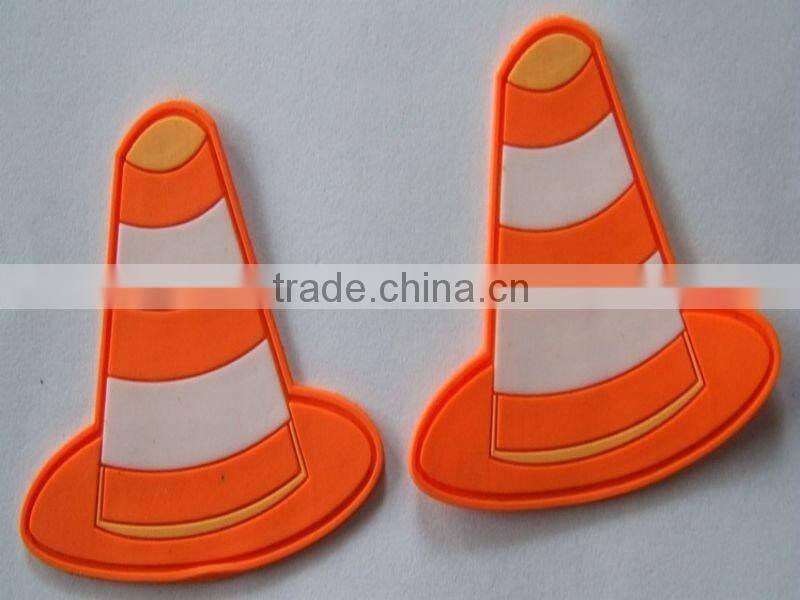 Warning Sign garment pvc badge silicone label pvc patch