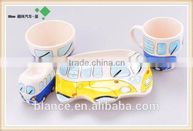 ceramic London bus Children dinner set for baby gift