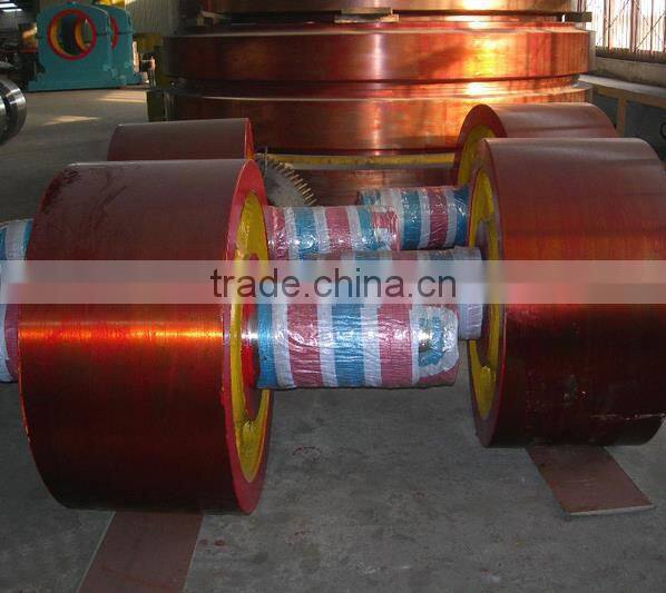 cement machinery compent support roller with shaft