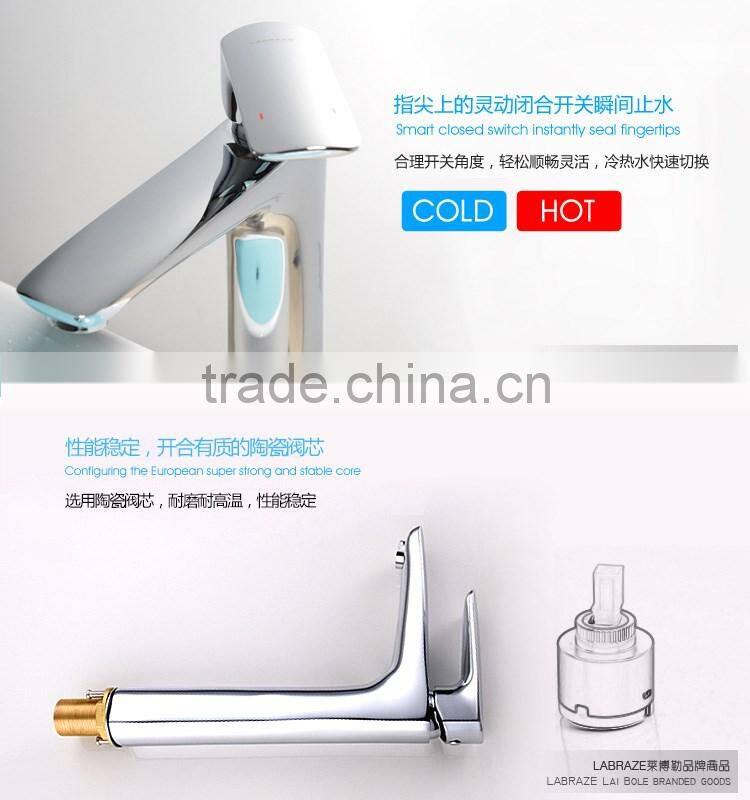 LABRAZE LE12025 Lavatory Basin Long Neck Brass Faucets for the bathroom