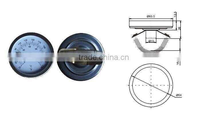 Spring Held Pipe Thermometer