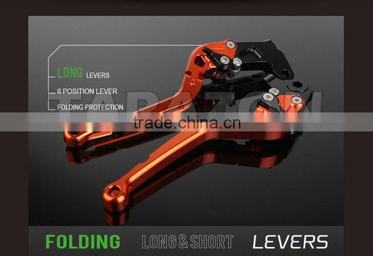 CNC Motorcycle Billet Alloy Aluminum Folded Extendable Road Bike Handlebar Brake Clutch Levers