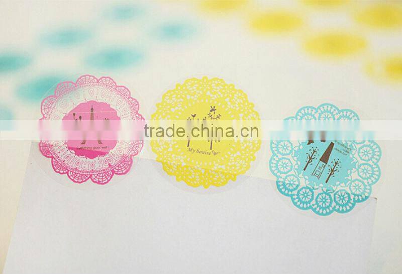 Custom butterfly shape Clearly Removable Transparent PVC lable Sticker