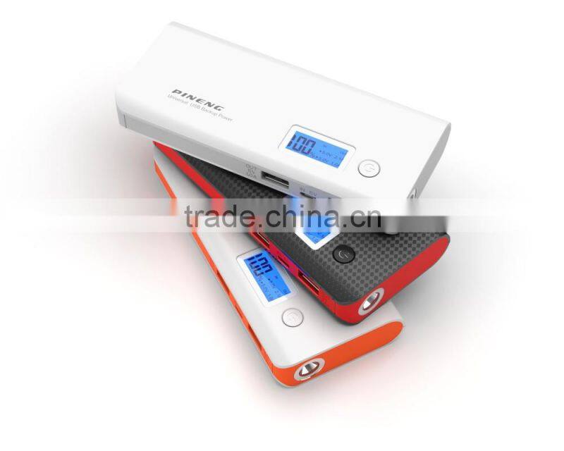 PINENG PN-968 High Quality Dual USB Portable Power Bank With Flashlight