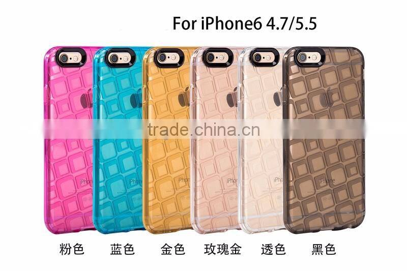 Free sample latest design cube style 3D PC protective lens frame TPU Mobile phone case for IPhone6s case