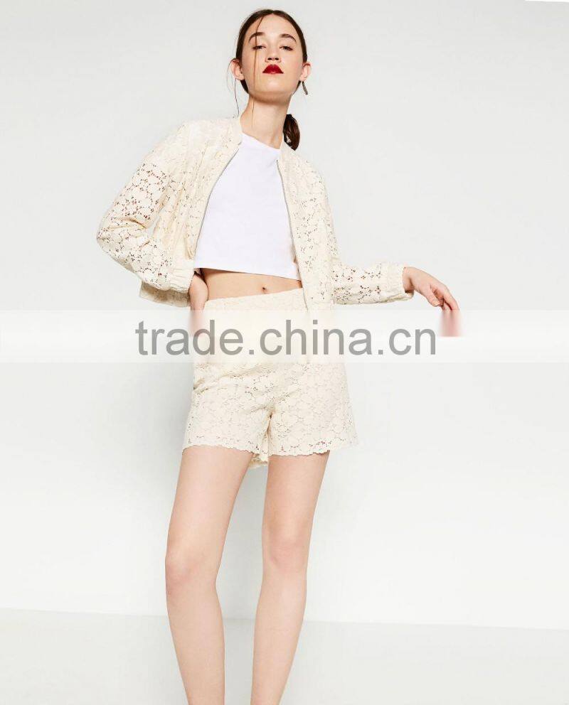Daijun oem high quality fashion lace breathable summer pants women