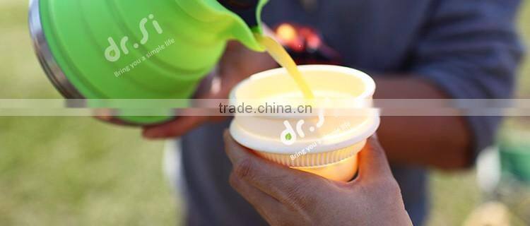 Office BPA Free Folding Design Durable Food Grade Silicone Tumbler