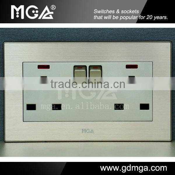 13A Double British Standard Sockets and Switches