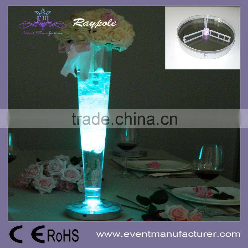 Wireless RGB vase led centerpiece light base for bear/wine bucket