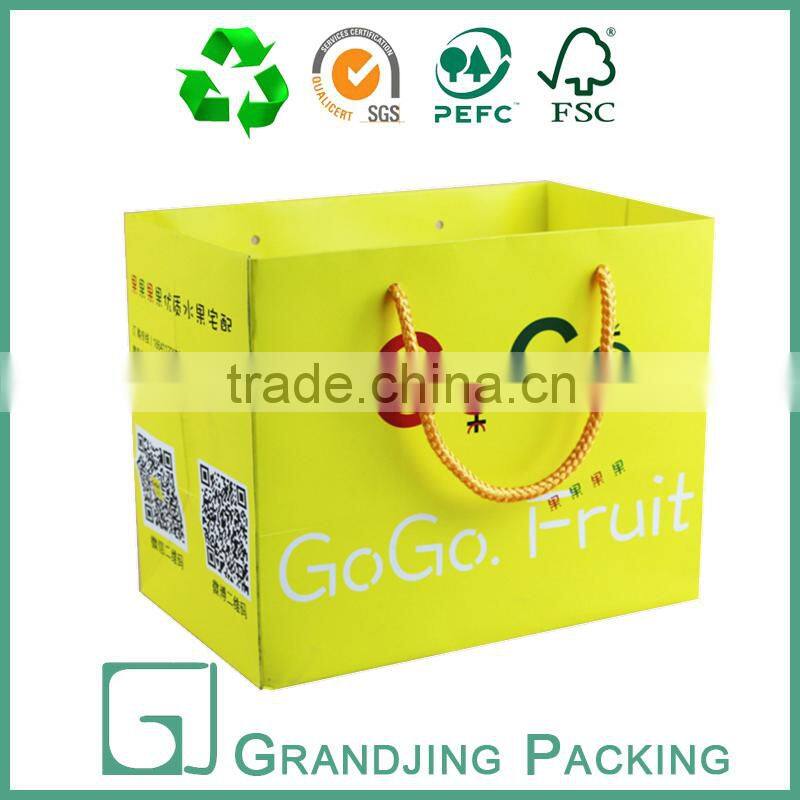 High quality large size fruit packaging kraft paper bag