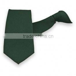2016 hot selling solid green colored plain blank silk tie for men