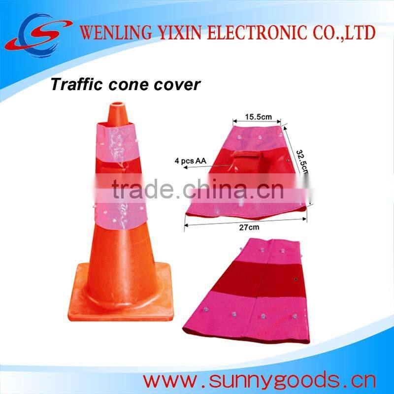 14pcs led top reflective led light traffic cone