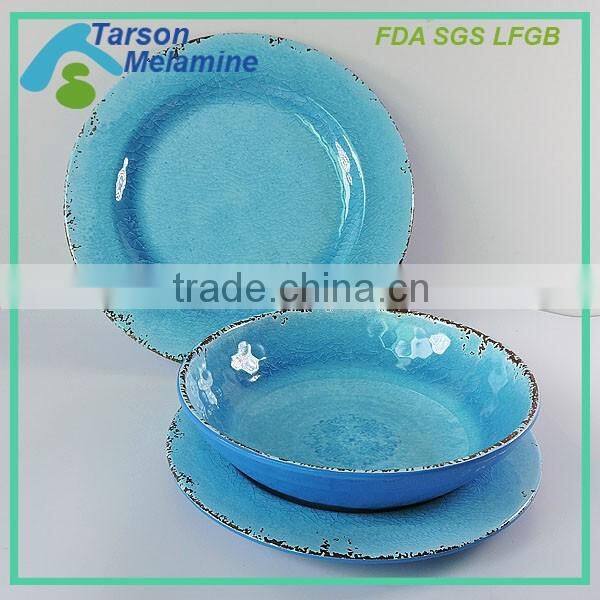 India antique 3pcs melamine dinnerware set wholesale