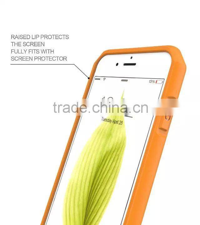 For Apple iPhone 6 Bumper Case, Fashion Hybrid Color Clear Hard Case with TPU Side Bumper Cover Case For Apple iPhone 6 4.7 5.5