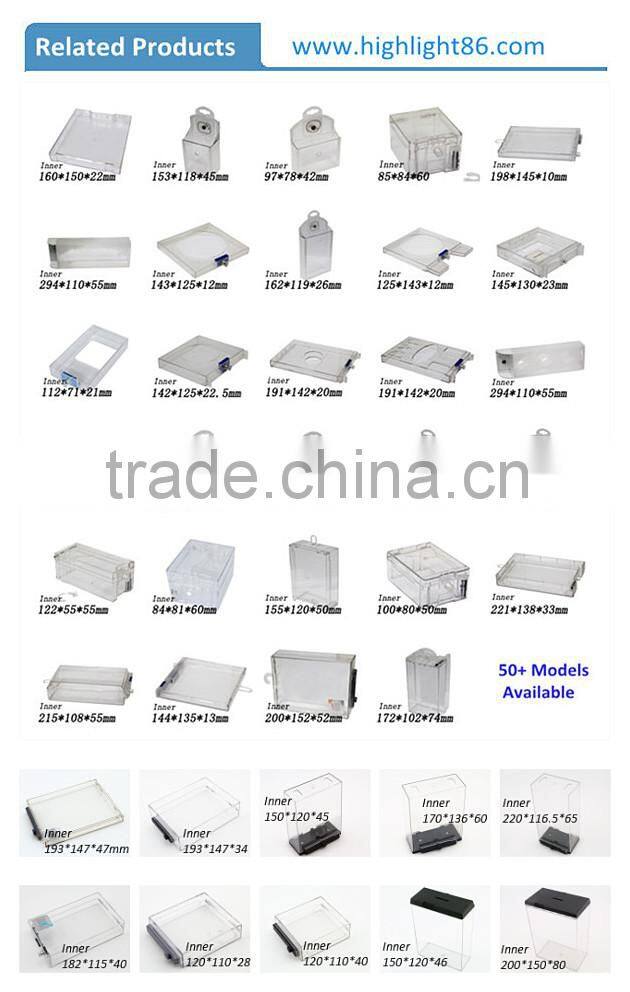 retail/mall/shoppe anti-shoplifting S001 eas cassette/MC pc safer box/case