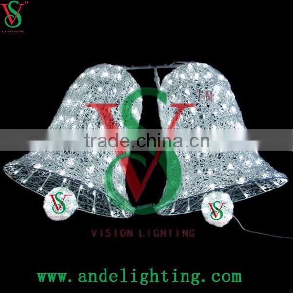Wholesale christmas holiday bell led light hanging bell light
