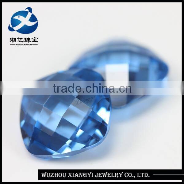 jewelry spinel stone 15x15mm cushion shape double checkerboard cut 108# synthetic spinel