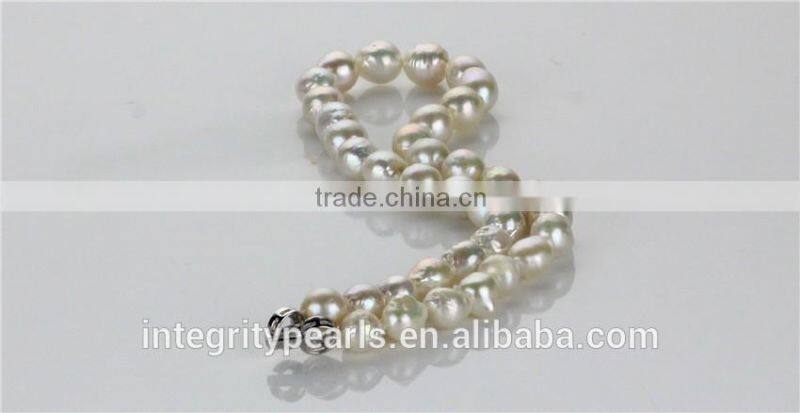 Simple design 10-12mm grade AA edison freshwater pearl set jewelry
