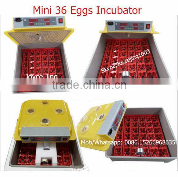 Top selling newly design full automatic mini egg incubator hatching 36 eggs for sale (Mob/whatsapp:0086-15266968635)