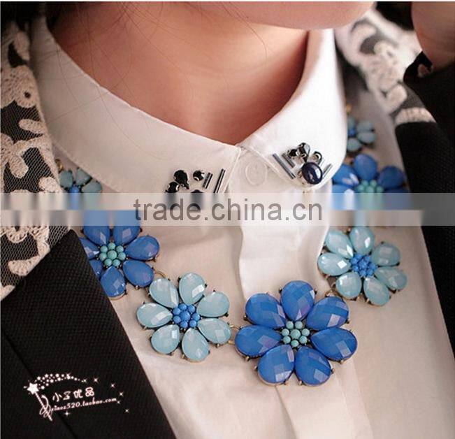 Fashion Flower Statement Necklace Jewelry