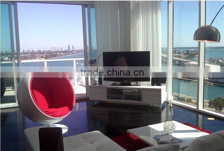fabric cushion/(0.6MM)aluminum,fiberglass shell Material and Modern Appearance egg ball chair