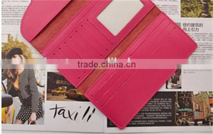 2016 Custom Wonder Wallet Ladies Leather Red Clutch Bifold Purse Wallet
