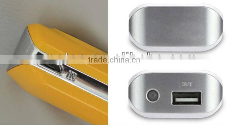 Metal Portable power bank 5600mah with led light