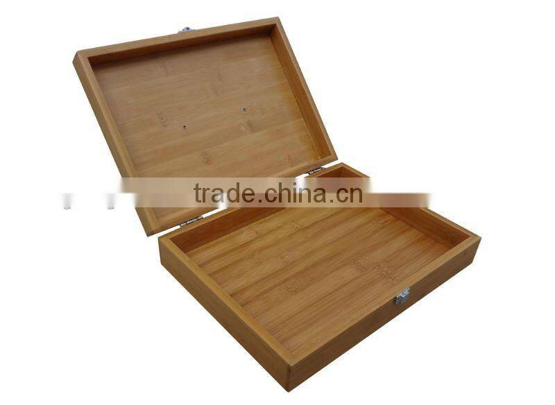 Bamboo rectangular storage box with handle
