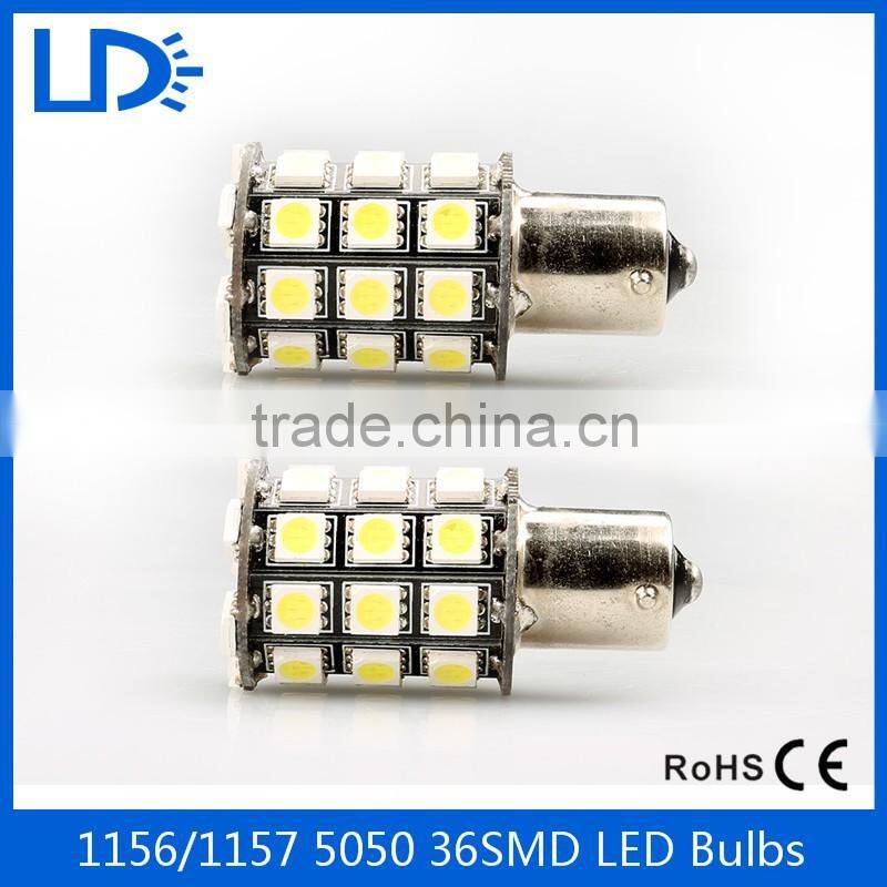 Hot selling factory wholesale car light 5050 36leds white color car led bulb 1156