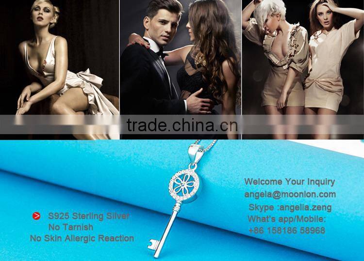 Beautiful rhinestone necklaces pendants silver jewelry thailand