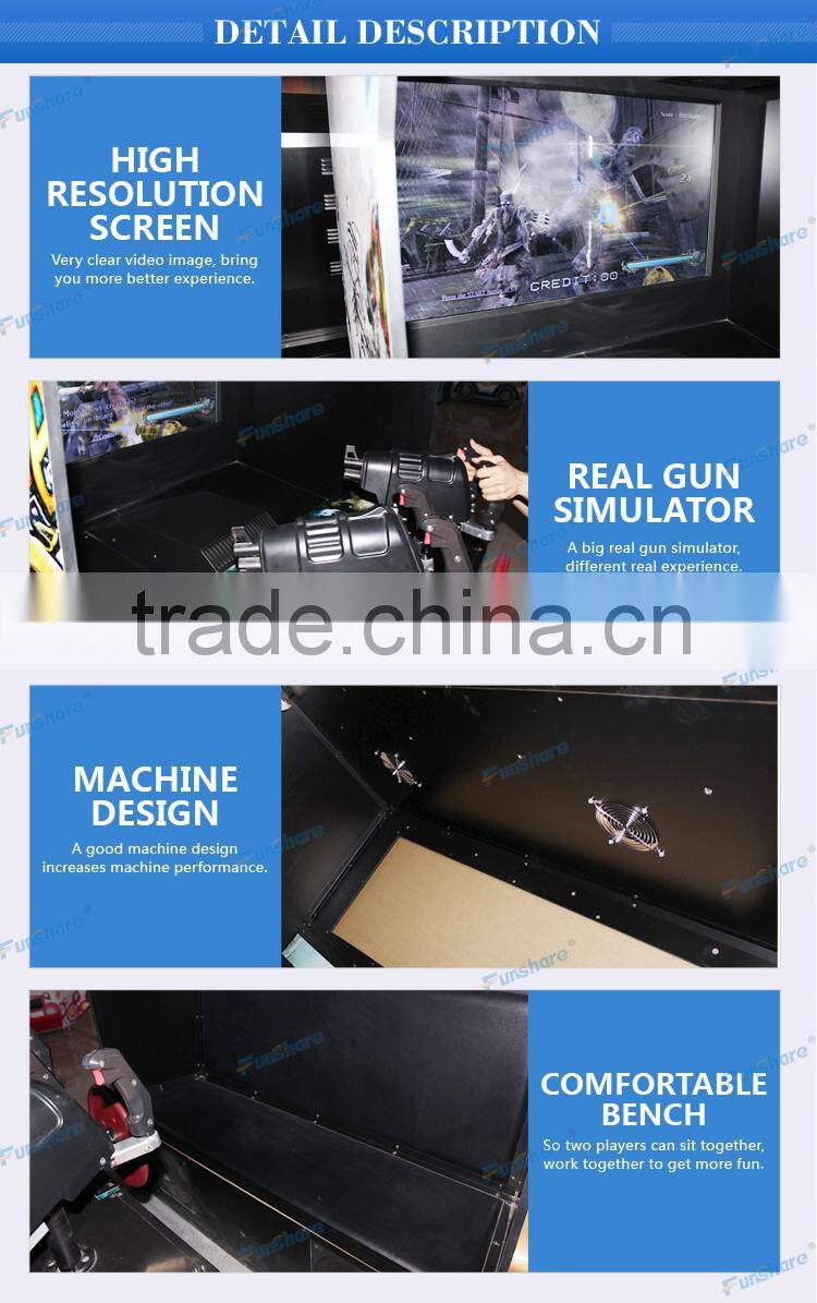 Funshare new coin operated shooting simulator arcade game shooting machine