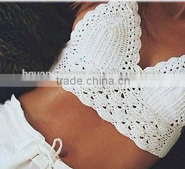 stock fashion sexy crochet laces bikini women underwear