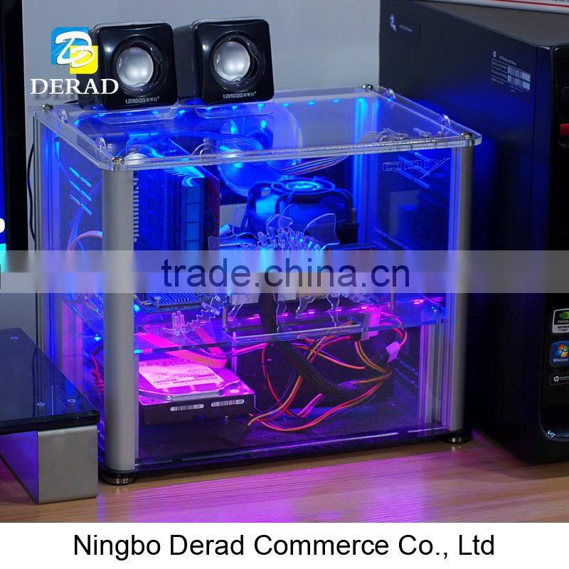 PC-C11S-M Flat Computer Case Super Power Micro ATX Clear Computer Case