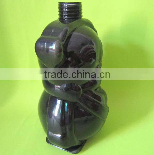 PVC Black Cartoon Shampoo Shower Gel Lotion Plastic Packaging Bottle