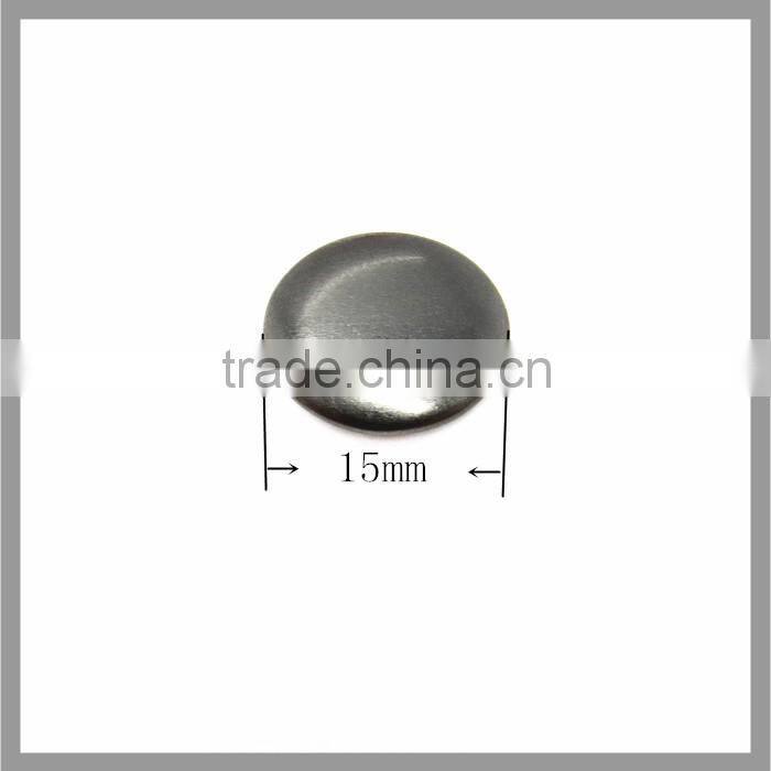 15mm Black Smooth Metal Button For Jean Clothing